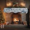 Victoroes Ocean Mantle Scarf 60 x 17 Inch, Summer Marine Animal Turtle Shell Coral Blue Fireplace Mantel Scarf Mantle Cover Runner for Home Living Room Indoor Holiday Party Decor view 4