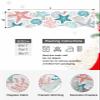 Victoroes Ocean Mantle Scarf 60 x 17 Inch, Summer Marine Life Starfish Shell Teal Green Gray Fireplace Mantel Scarf Mantle Cover Runner for Home Living Room Indoor Holiday Party Decor view 4