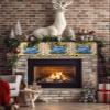 Victoroes Summer Mantle Scarf 70 x 17 Inch, Sunflower Flowers Blue Truck Buffalo Plaid Fireplace Mantel Scarf Mantle Cover Runner for Home Living Room Indoor Holiday Party Decor view 2