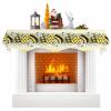 Victoroes Bee Floral Mantle Scarf 90 x 17 Inch, Summer Daisy Flowers Eucalyptus Leaves Yellow Fireplace Mantel Scarf Mantle Cover Runner for Home Living Room Indoor Holiday Party Decor view 1