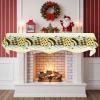 Victoroes Bee Floral Mantle Scarf 90 x 17 Inch, Summer Daisy Flowers Eucalyptus Leaves Yellow Fireplace Mantel Scarf Mantle Cover Runner for Home Living Room Indoor Holiday Party Decor view 2