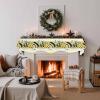 Victoroes Bee Floral Mantle Scarf 90 x 17 Inch, Summer Daisy Flowers Eucalyptus Leaves Yellow Fireplace Mantel Scarf Mantle Cover Runner for Home Living Room Indoor Holiday Party Decor view 3
