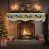 Victoroes Bee Floral Mantle Scarf 90 x 17 Inch, Summer Daisy Flowers Eucalyptus Leaves Yellow Fireplace Mantel Scarf Mantle Cover Runner for Home Living Room Indoor Holiday Party Decor view 4