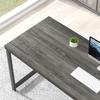 FOLUBAN Home Office Desk, Modern Computer Desk with Storage Shelf, Wood Study Writing Gaming Table for Bedroom Living Room, Industrial Dark Gray, 53 Inch view 4