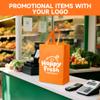 METAPRINT 100 Pcs Custom Non-woven Bags with Handle, Custom Tote Bags Bulk, Personalized Reusable Grocery Bags, Shopping Bags, Customized Promotional Item Totes for Business Activities, Store view 4