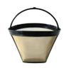 TRONMEI Reusable Coffee Filter #4 Cone for 8-12 Cup, for Ninja & Cuisinart Coffee Makers, Permanent Basket with Stainless Steel Mesh, BPA-Free (1) view 1