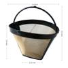 TRONMEI Reusable Coffee Filter #4 Cone for 8-12 Cup, for Ninja & Cuisinart Coffee Makers, Permanent Basket with Stainless Steel Mesh, BPA-Free (1) view 2
