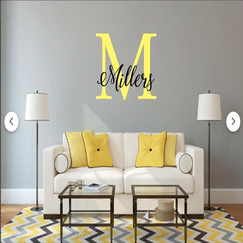 Monogram Wall Decal - Initial Wall Decal - Monogram Decal - Name Decal - Monogram Sticker - Monogram Letters