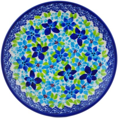 Polmedia Polish Pottery Dessert Plate UNIKAT - Abundant Bunch Pattern Handmade in Boleslawiec Poland by Ceramika Dalia + Certificate of Authenticity