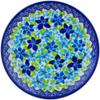 Polmedia Polish Pottery Dessert Plate UNIKAT - Abundant Bunch Pattern Handmade in Boleslawiec Poland by Ceramika Dalia + Certificate of Authenticity view 1