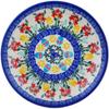 Polmedia Polish Pottery Dessert Plate UNIKAT - Egg Hunt Pattern Handmade in Boleslawiec Poland by Ceramika Dalia + Certificate of Authenticity view 1