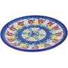 Polmedia Polish Pottery Dessert Plate UNIKAT - Egg Hunt Pattern Handmade in Boleslawiec Poland by Ceramika Dalia + Certificate of Authenticity view 2