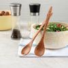 Restaurantware Utensil Set, 9.5 Inch Pack of 2 Handmade Coconut Spoons for Serving, Wooden Serving Spoon Greaseproof with Lacquered Finish for Appetizers, Desserts, Buffet view 3