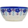 Polmedia Polish Pottery Bowl 5-inch - The Floral Wish Pattern Handmade in Boleslawiec Poland by Ceramika Dalia + Certificate of Authenticity view 3