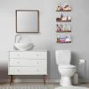 Sorbus Floating Shelves for Wall, Bathroom Shelves Wall Mounted for Kitchen, Bedroom, Living Room, Bathroom Storage, Over Toilet, Hanging Book Shelf for Wall Home Decor (Mahogany, 4 Pack) view 2