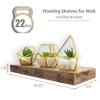 Sorbus Floating Shelves for Wall, Bathroom Shelves Wall Mounted for Kitchen, Bedroom, Living Room, Bathroom Storage, Over Toilet, Hanging Book Shelf for Wall Home Decor (Mahogany, 4 Pack) view 3