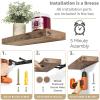 Sorbus Floating Shelves for Wall, Bathroom Shelves Wall Mounted for Kitchen, Bedroom, Living Room, Bathroom Storage, Over Toilet, Hanging Book Shelf for Wall Home Decor (Mahogany, 4 Pack) view 4