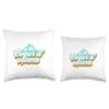 Vintage Retro 80s Typography Coeur dAlene Idaho Mountains Throw Pillow view 3