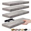 Sorbus Floating Shelves for Wall, Bathroom Shelves Wall Mounted for Kitchen, Bedroom, Living Room, Bathroom Storage, Over Toilet, Hanging Book Shelf for Wall Home Decor (Gray, 4 Pack) view 1