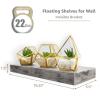 Sorbus Floating Shelves for Wall, Bathroom Shelves Wall Mounted for Kitchen, Bedroom, Living Room, Bathroom Storage, Over Toilet, Hanging Book Shelf for Wall Home Decor (Gray, 4 Pack) view 3
