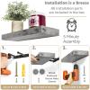Sorbus Floating Shelves for Wall, Bathroom Shelves Wall Mounted for Kitchen, Bedroom, Living Room, Bathroom Storage, Over Toilet, Hanging Book Shelf for Wall Home Decor (Gray, 4 Pack) view 4