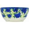 Polmedia Polish Pottery Bowl 5-inch UNIKAT - Blueberries Season Pattern Handmade in Boleslawiec Poland by Ceramika Dalia + Certificate of Authenticity view 3