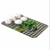 Huotupsine St. Patrick's Day Dish Drying Mats for Kitchen Counter/Sink, Absorbent Bottle Drying Mat, Green Lucky Clovers Black Plaid Rustic Dish Drainer Mat Non-Slip Coffee Mat Dish Drying Pad 12"x16" view 1