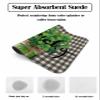 Huotupsine St. Patrick's Day Dish Drying Mats for Kitchen Counter/Sink, Absorbent Bottle Drying Mat, Green Lucky Clovers Black Plaid Rustic Dish Drainer Mat Non-Slip Coffee Mat Dish Drying Pad 12"x16" view 2