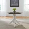 Liberty Furniture Brook Bay Round Drop Leaf Dining Room Table 36" - Textured White with Wood Top view 1