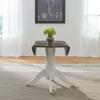 Liberty Furniture Brook Bay Round Drop Leaf Dining Room Table 36" - Textured White with Wood Top view 2