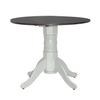 Liberty Furniture Brook Bay Round Drop Leaf Dining Room Table 36" - Textured White with Wood Top view 3