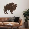 SIGNLEADER Metal Wall Art Decor Standing Bison Silhouette Minimalist Modern Abstract Wall Sculpture Hangings Home Decoration for Living Room, Bedroom, Bathroom, Kitchen, Outdoor - 36" Bronze view 1