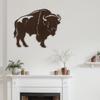 SIGNLEADER Metal Wall Art Decor Standing Bison Silhouette Minimalist Modern Abstract Wall Sculpture Hangings Home Decoration for Living Room, Bedroom, Bathroom, Kitchen, Outdoor - 36" Bronze view 2