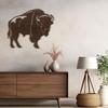 SIGNLEADER Metal Wall Art Decor Standing Bison Silhouette Minimalist Modern Abstract Wall Sculpture Hangings Home Decoration for Living Room, Bedroom, Bathroom, Kitchen, Outdoor - 36" Bronze view 3