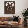SIGNLEADER Metal Wall Art Decor Elephant Minimalist Modern Abstract Wall Sculpture Hangings Home Decoration for Living Room, Bedroom, Bathroom, Kitchen, Outdoor - 36" Bronze view 1