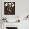 SIGNLEADER Metal Wall Art Decor Elephant Minimalist Modern Abstract Wall Sculpture Hangings Home Decoration for Living Room, Bedroom, Bathroom, Kitchen, Outdoor - 36" Bronze view 2