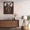 SIGNLEADER Metal Wall Art Decor Elephant Minimalist Modern Abstract Wall Sculpture Hangings Home Decoration for Living Room, Bedroom, Bathroom, Kitchen, Outdoor - 36" Bronze view 3