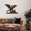 SIGNLEADER Metal Wall Art Decor Flying Dragon Minimalist Modern Abstract Wall Sculpture Hangings Home Decoration for Living Room, Bedroom, Bathroom, Kitchen, Outdoor - 36" Bronze view 1