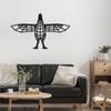 SIGNLEADER Metal Wall Art Decor Flying Bird Minimalist Modern Abstract Wall Sculpture Hangings Home Decoration for Living Room, Bedroom, Bathroom, Kitchen, Outdoor - 24" Black view 1