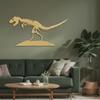 SIGNLEADER Metal Wall Art Decor Dinosaur Skeleton Minimalist Modern Abstract Wall Sculpture Hangings Home Decoration for Living Room, Bedroom, Bathroom, Kitchen, Outdoor - 30" Gold view 1