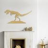 SIGNLEADER Metal Wall Art Decor Dinosaur Skeleton Minimalist Modern Abstract Wall Sculpture Hangings Home Decoration for Living Room, Bedroom, Bathroom, Kitchen, Outdoor - 30" Gold view 2