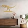 SIGNLEADER Metal Wall Art Decor Dinosaur Skeleton Minimalist Modern Abstract Wall Sculpture Hangings Home Decoration for Living Room, Bedroom, Bathroom, Kitchen, Outdoor - 30" Gold view 3
