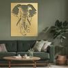 SIGNLEADER Metal Wall Art Decor Elephant Minimalist Modern Abstract Wall Sculpture Hangings Home Decoration for Living Room, Bedroom, Bathroom, Kitchen, Outdoor - 36" Gold view 1