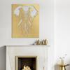 SIGNLEADER Metal Wall Art Decor Elephant Minimalist Modern Abstract Wall Sculpture Hangings Home Decoration for Living Room, Bedroom, Bathroom, Kitchen, Outdoor - 36" Gold view 2