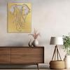 SIGNLEADER Metal Wall Art Decor Elephant Minimalist Modern Abstract Wall Sculpture Hangings Home Decoration for Living Room, Bedroom, Bathroom, Kitchen, Outdoor - 36" Gold view 3