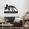 SIGNLEADER Metal Wall Art Decor Triceratops Minimalist Modern Abstract Wall Sculpture Hangings Home Decoration for Living Room, Bedroom, Bathroom, Kitchen, Outdoor - 30" Black view 1