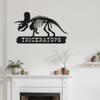 SIGNLEADER Metal Wall Art Decor Triceratops Minimalist Modern Abstract Wall Sculpture Hangings Home Decoration for Living Room, Bedroom, Bathroom, Kitchen, Outdoor - 30" Black view 2