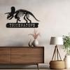 SIGNLEADER Metal Wall Art Decor Triceratops Minimalist Modern Abstract Wall Sculpture Hangings Home Decoration for Living Room, Bedroom, Bathroom, Kitchen, Outdoor - 30" Black view 3