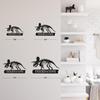 SIGNLEADER Metal Wall Art Decor Triceratops Minimalist Modern Abstract Wall Sculpture Hangings Home Decoration for Living Room, Bedroom, Bathroom, Kitchen, Outdoor - 30" Black view 4