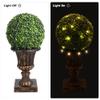 CABIHOME 2 PCS 12 Artificial Plant Topiary Ball with Pot, Faux Boxwood Balls with LED, Topiary Balls Artificial Outdoor Set of 2 for Backyard, Balcony, Garden, Wedding, and Home Dcor view 2